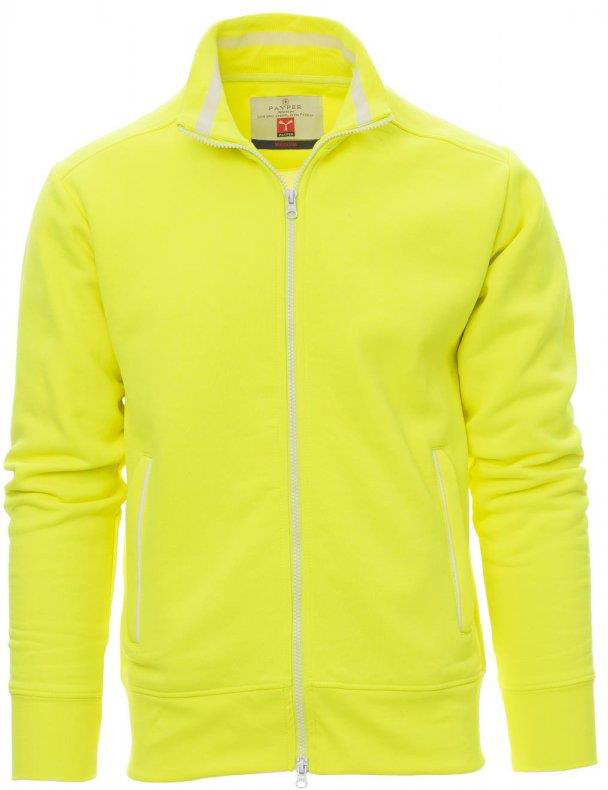 Teamvest met rits - heren - 0014 yellow fluo white front 1 - 0014 (S) Geel - Wit