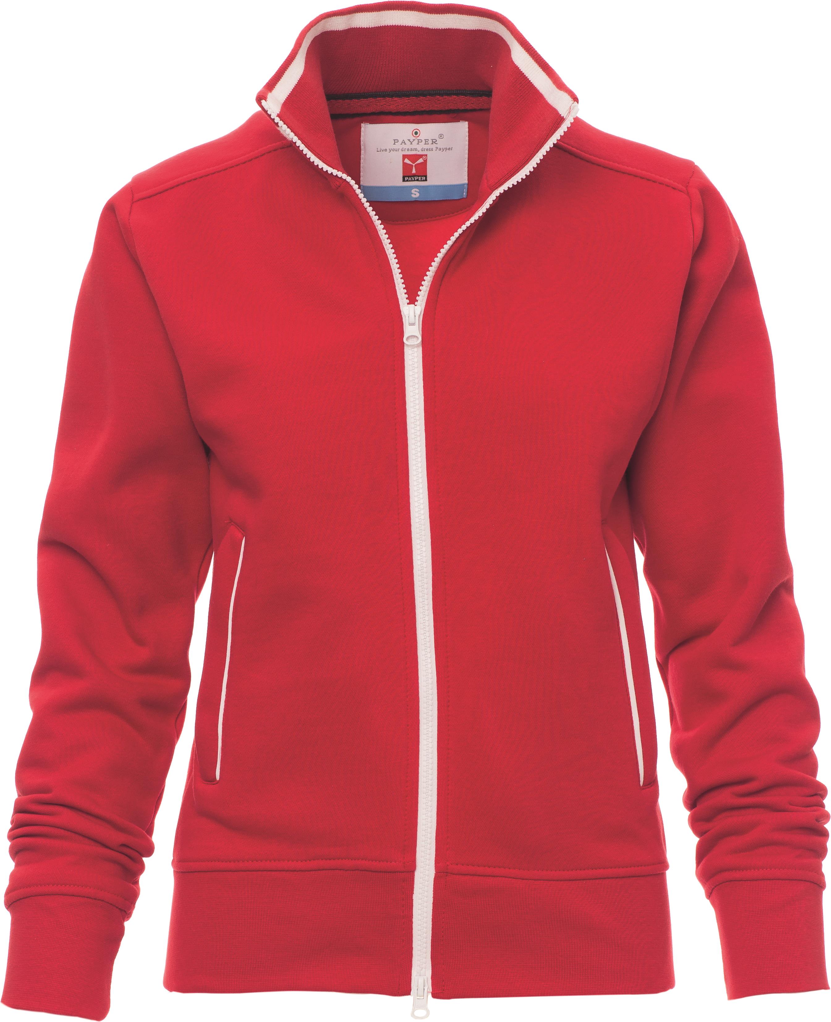 Teamvest met rits - dames - 0015 red white front 3 - 0015 (L) Rood - Wit