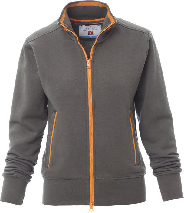 Teamvest met rits - dames - 0015 steel grey orange front 2 - 0015 (M) Grijs - Oranje
