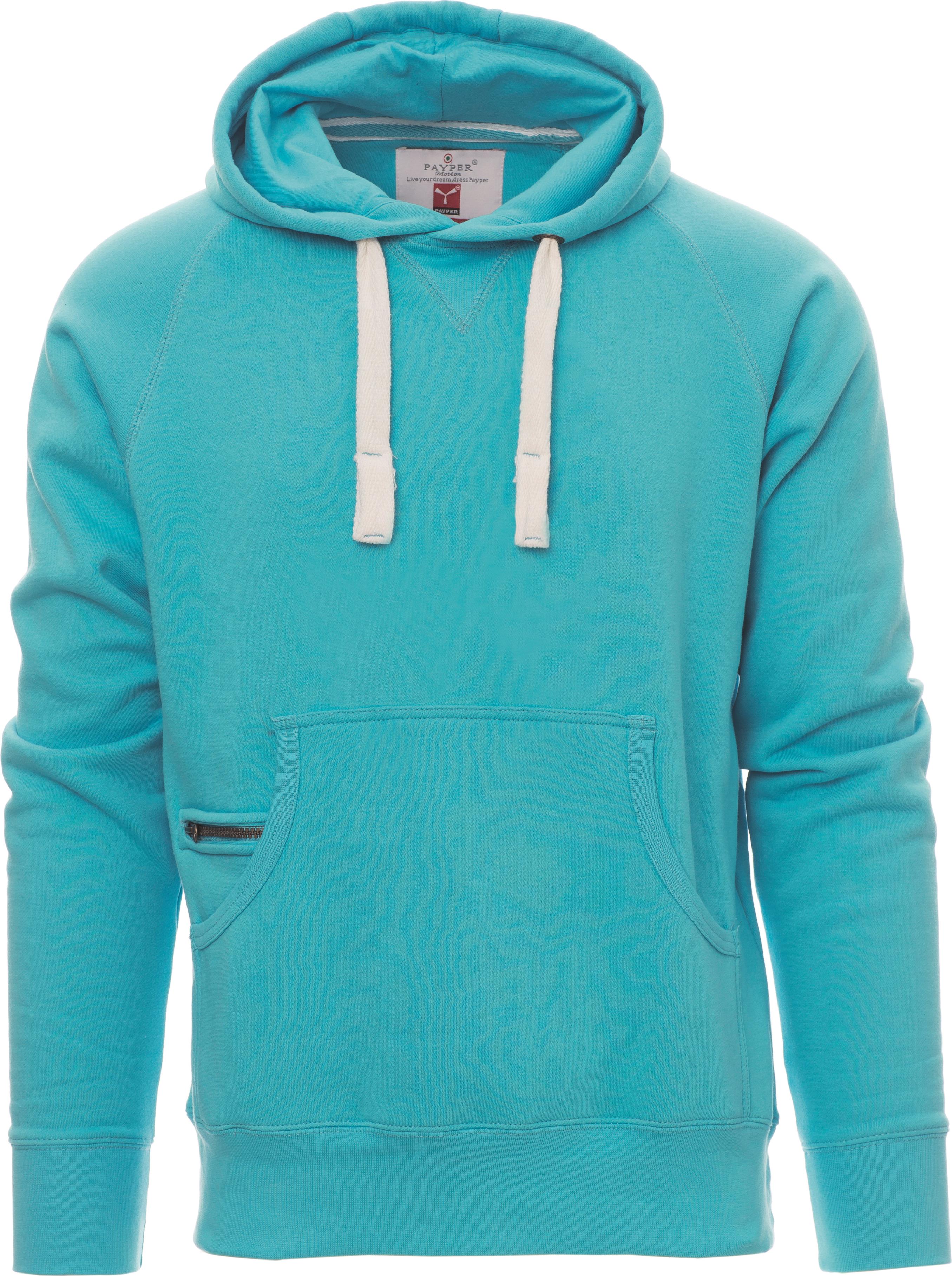 Hoodie zonder rits - heren - 0019 atoll blue front 3 - 0019 (L) Atol Blue