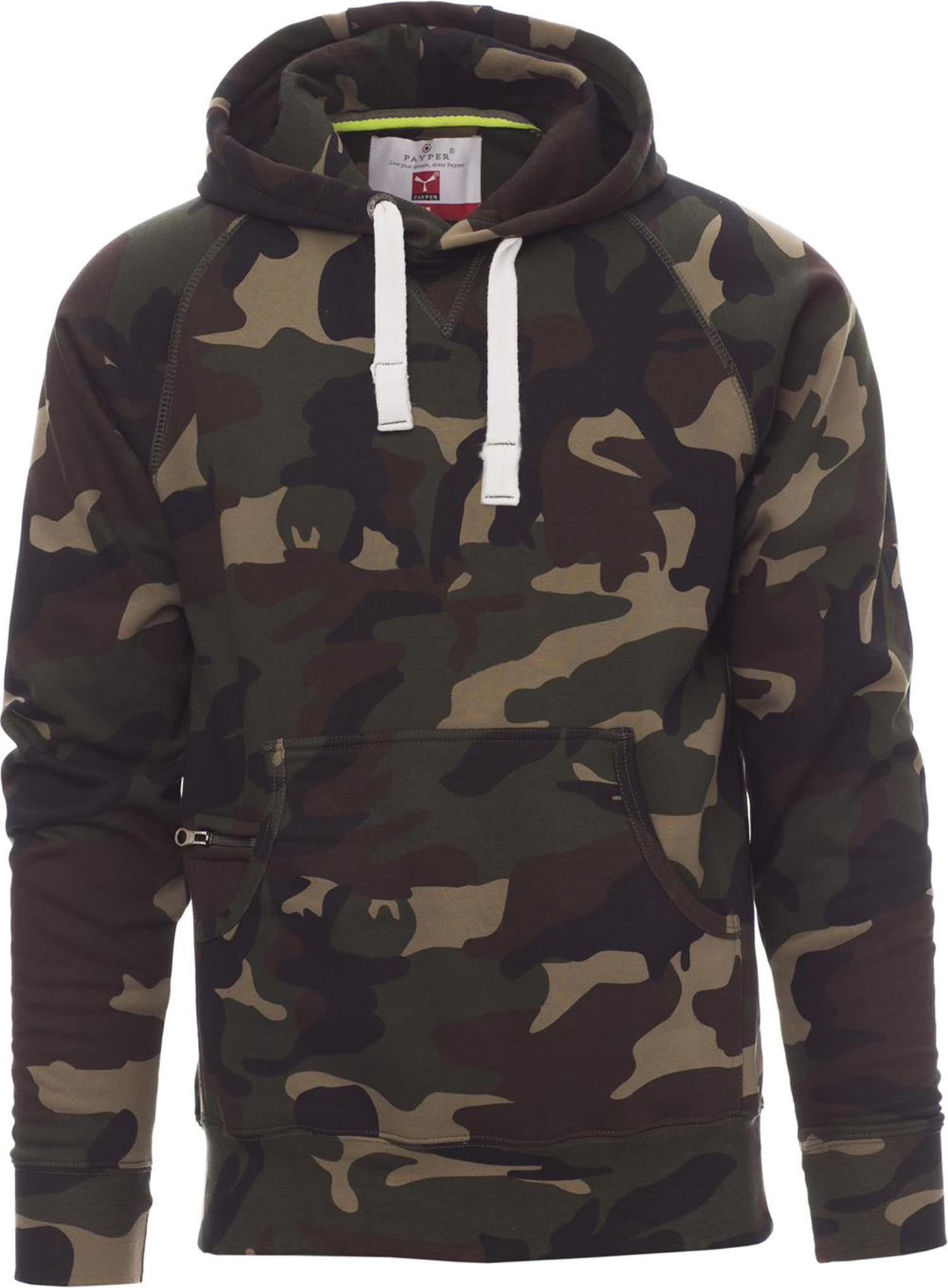 Hoodie zonder rits - heren - 0019 camouflage front 2 - 0019 (M) Camouflage
