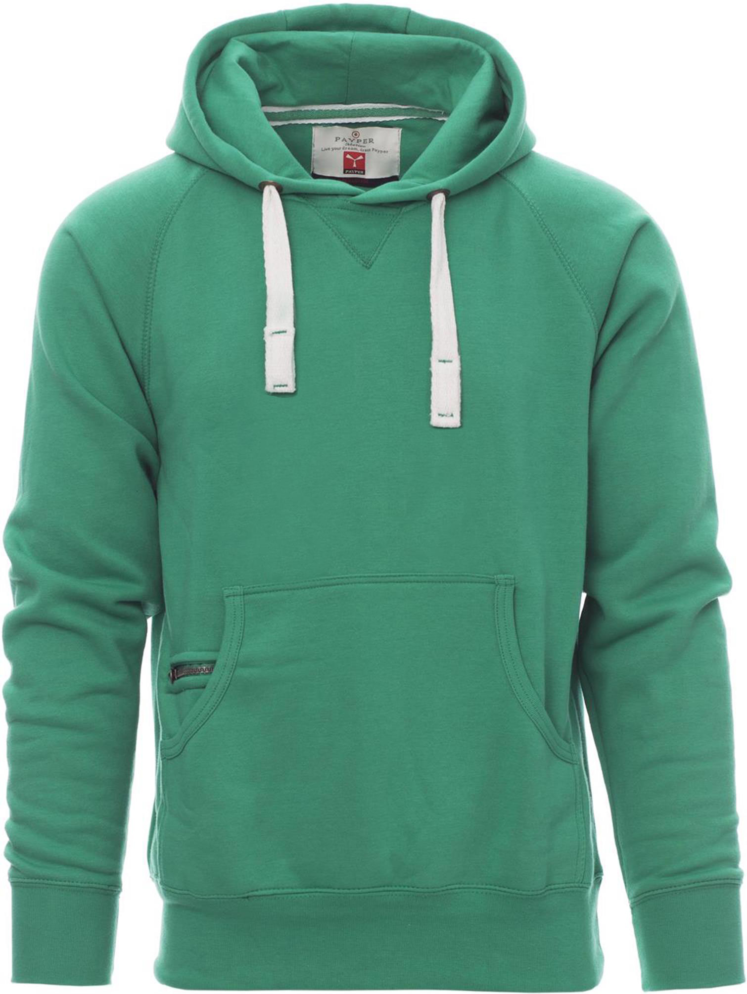 Hoodie zonder rits - heren - 0019 emerald green front - 0019 (XS) Emerald Groen