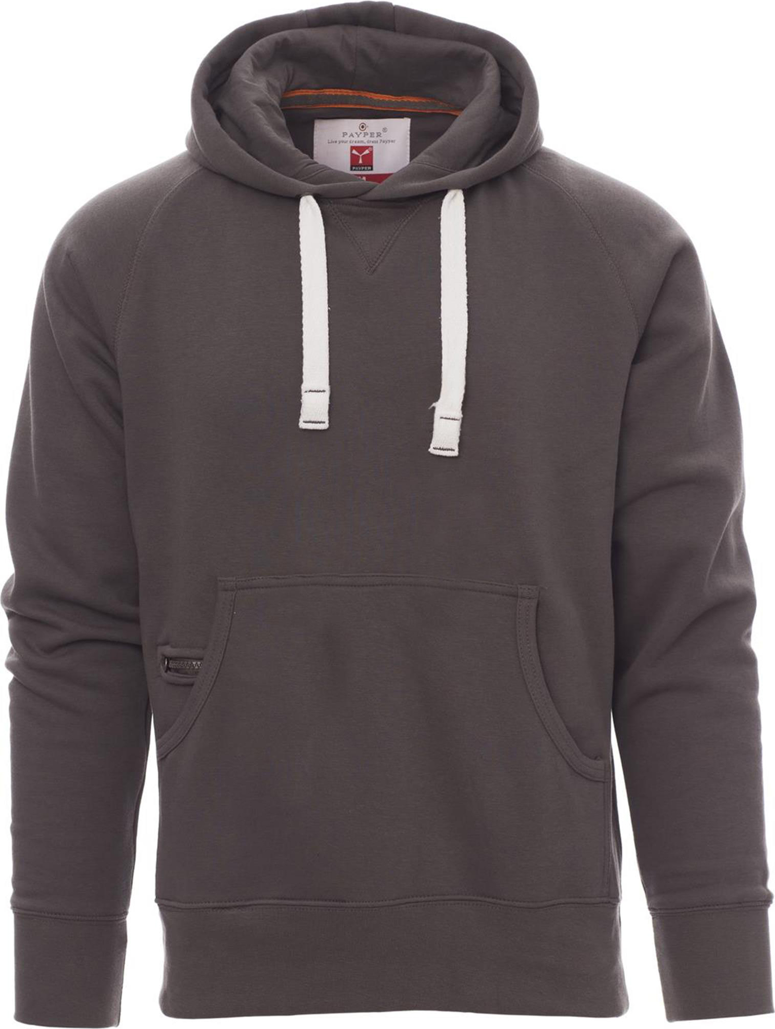 Hoodie zonder rits - heren - 0019 smoke front 6 - 0019 (3XL) Smoke