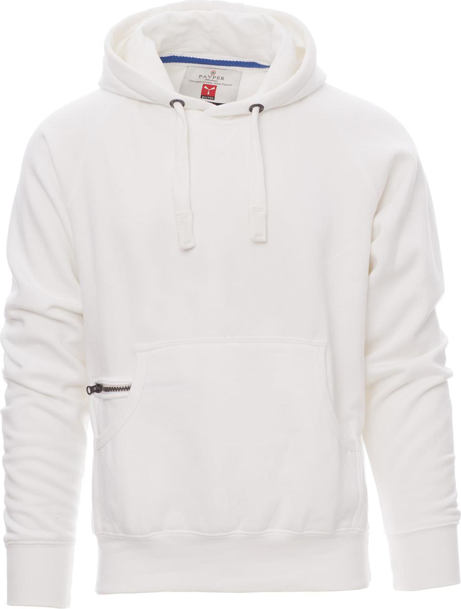 Hoodie zonder rits - heren - 0019 white front 1 - 0019 (S) Wit