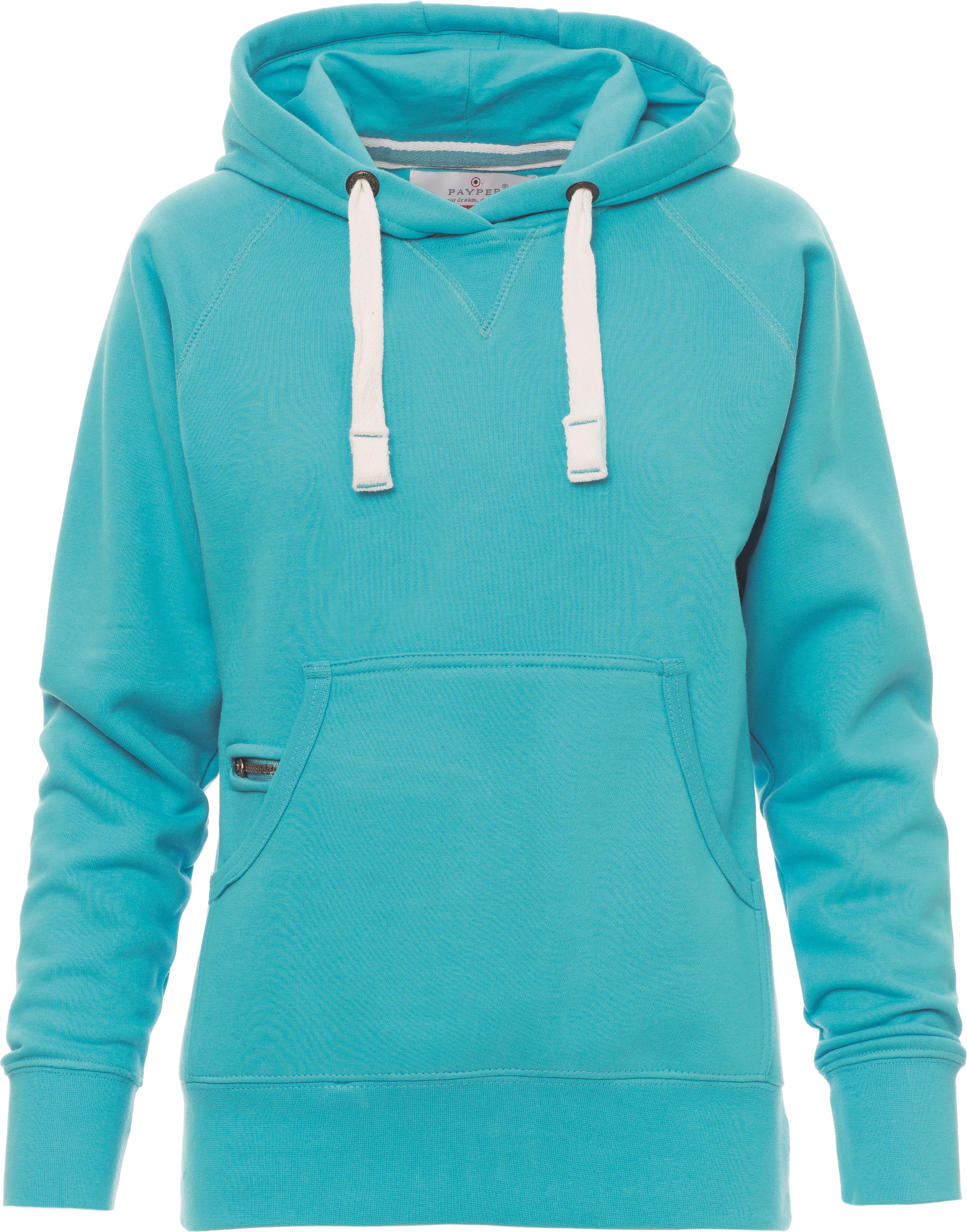 Hoodie zonder rits - dames - 0020 atoll blue front 3 - 0020 (L) Atol Blue