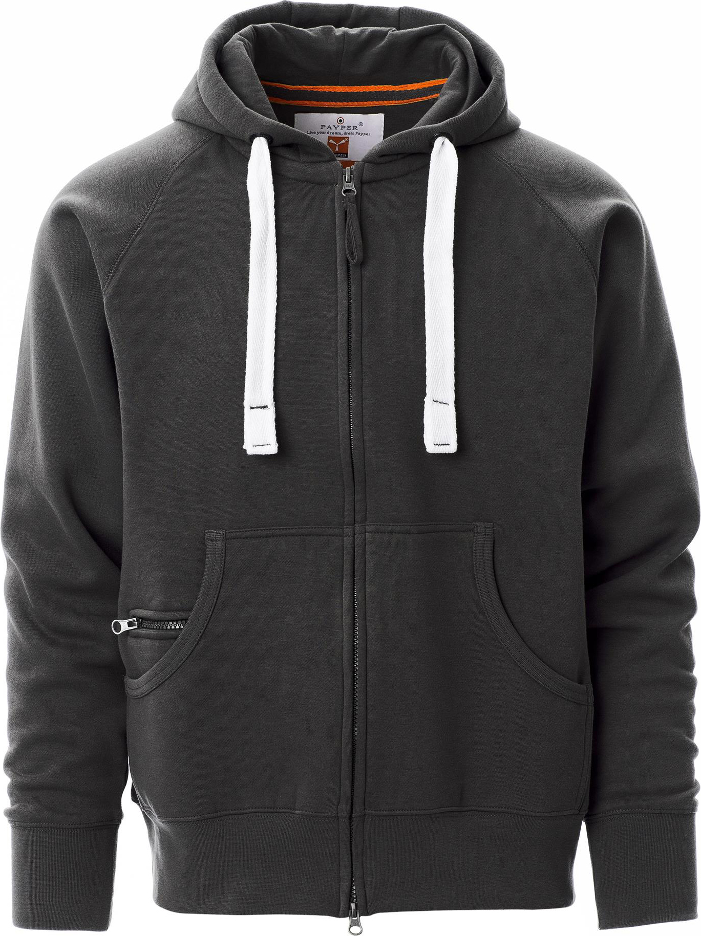 Hoodie met rits - heren - 0021 anthracite front 4 - 0021 (XXL) Antraciet