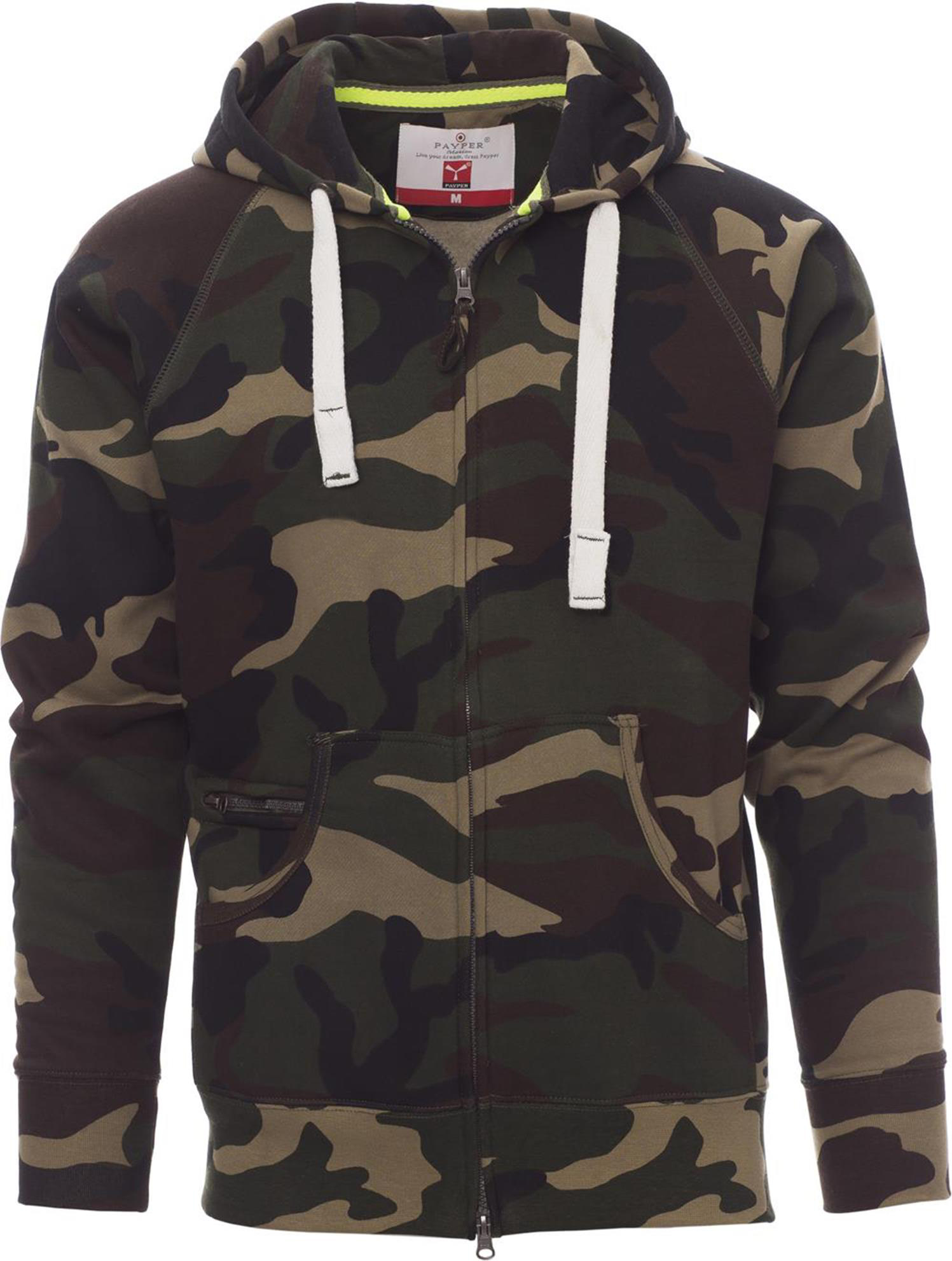 Hoodie met rits - heren - 0021 camouflage front - 0021 (XS) Camouflage