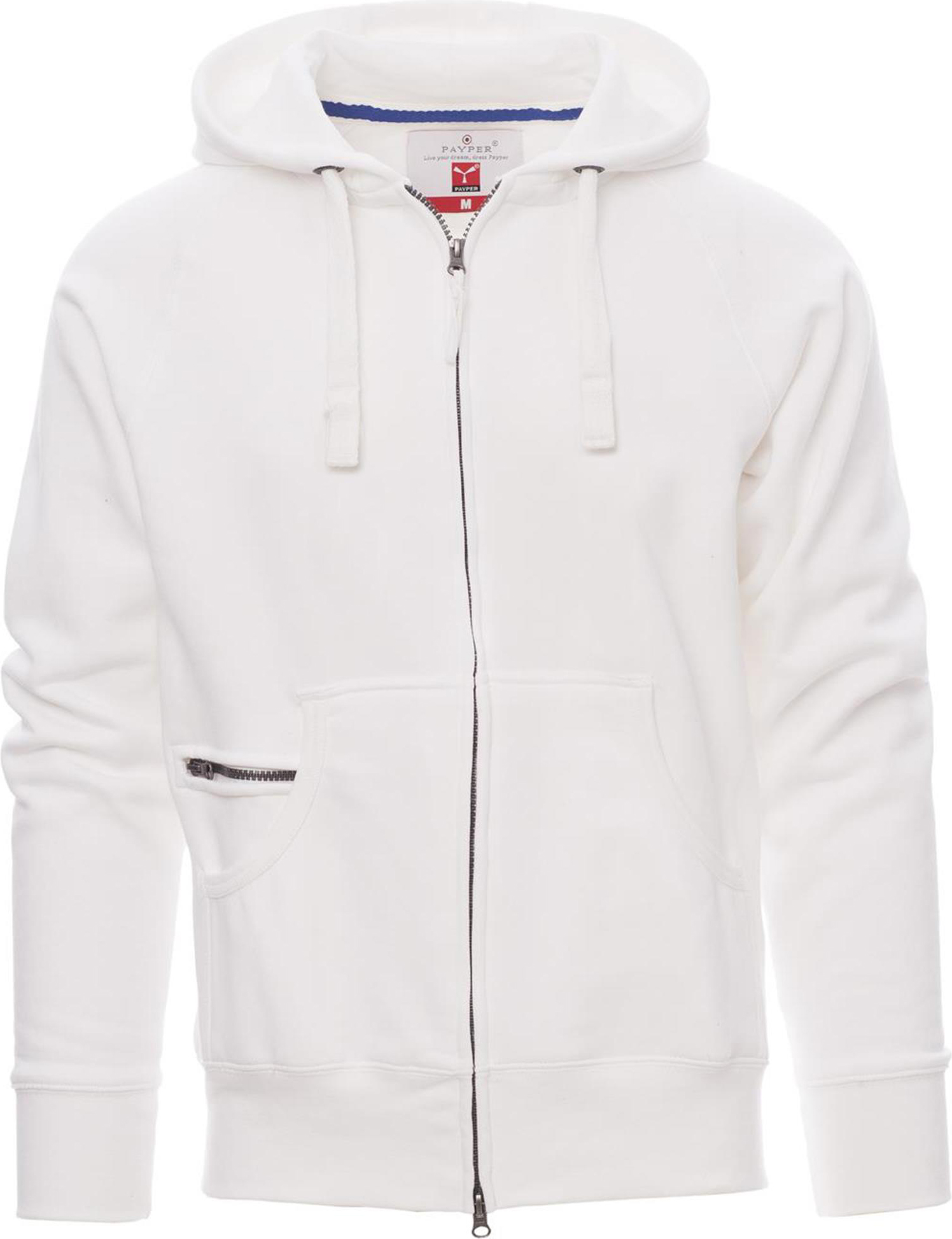 Hoodie met rits - heren - 0021 white front 4 - 0021 (XL) Wit