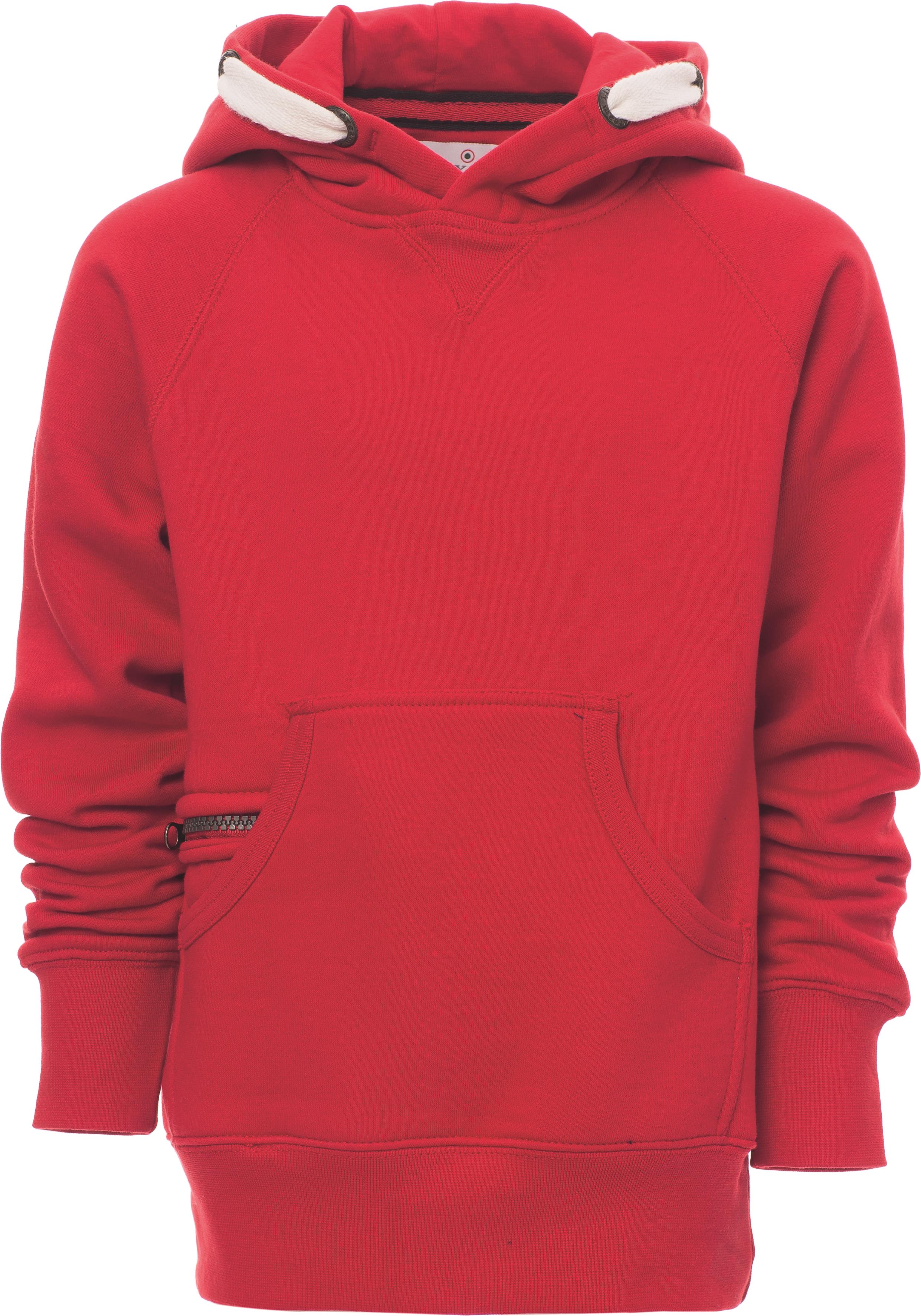 Hoodie zonder rits - junior - 0023 red front 3 - 0023 (152) Rood