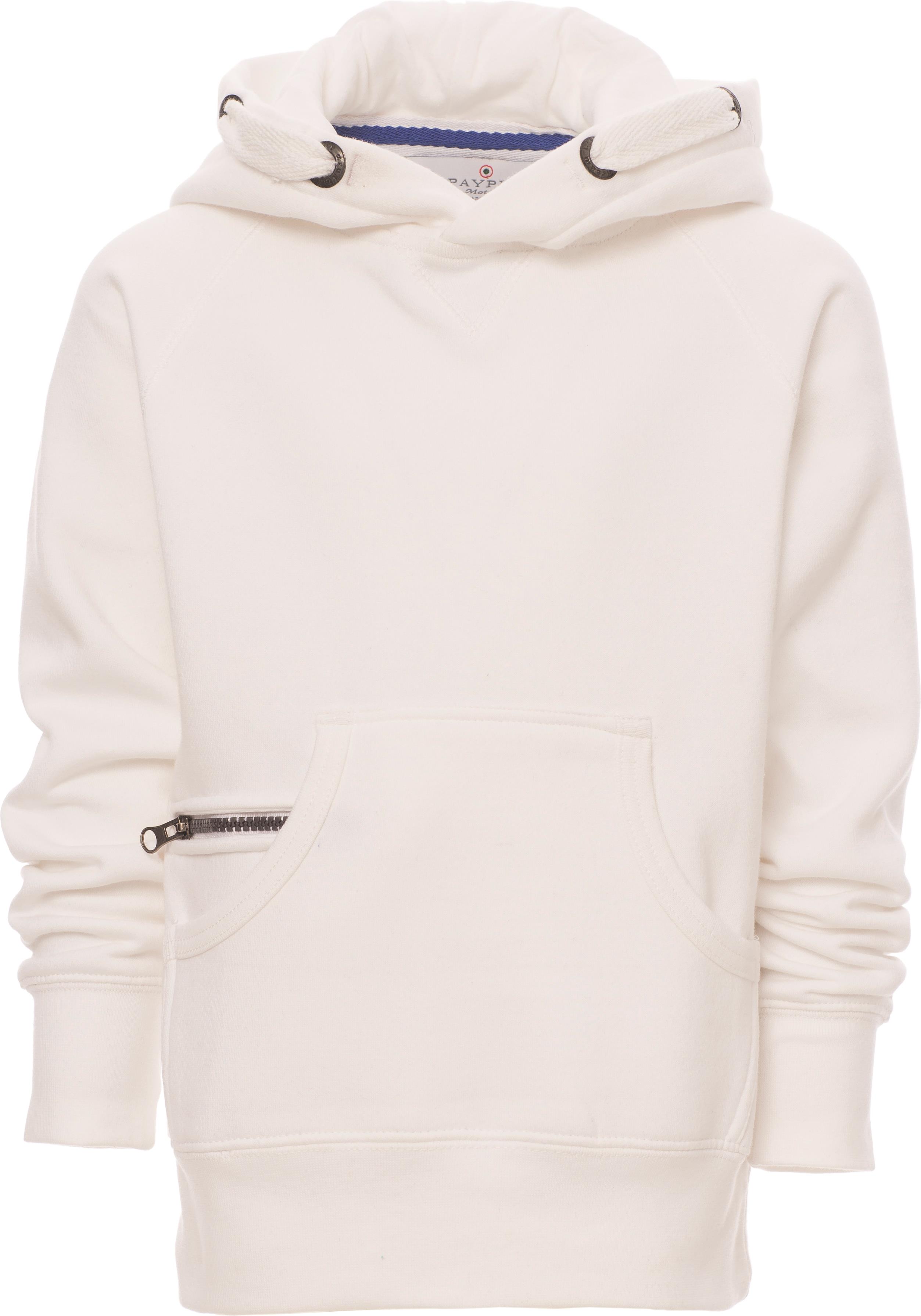 Hoodie zonder rits - junior - 0023 white front 2 - 0023 (140) Wit
