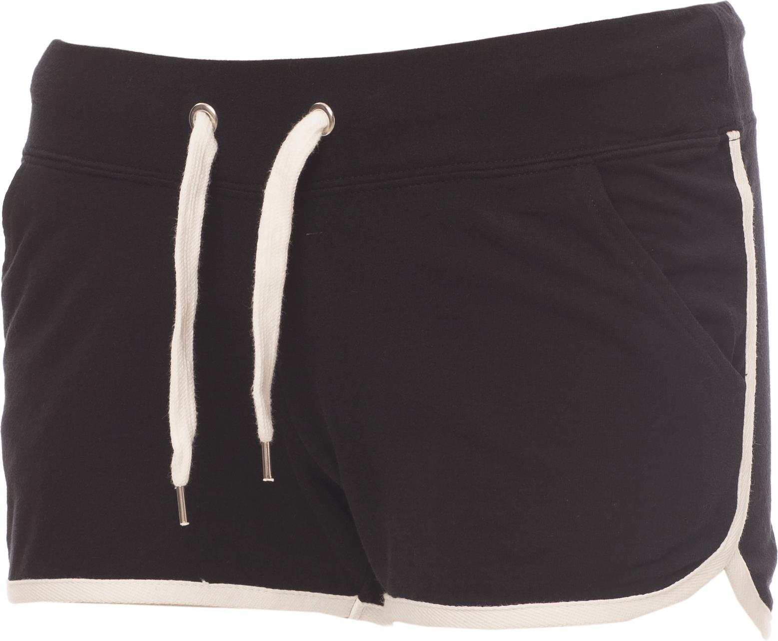 Sportbroek Dames - 0160 black white front 2 - 0160 Zwart L