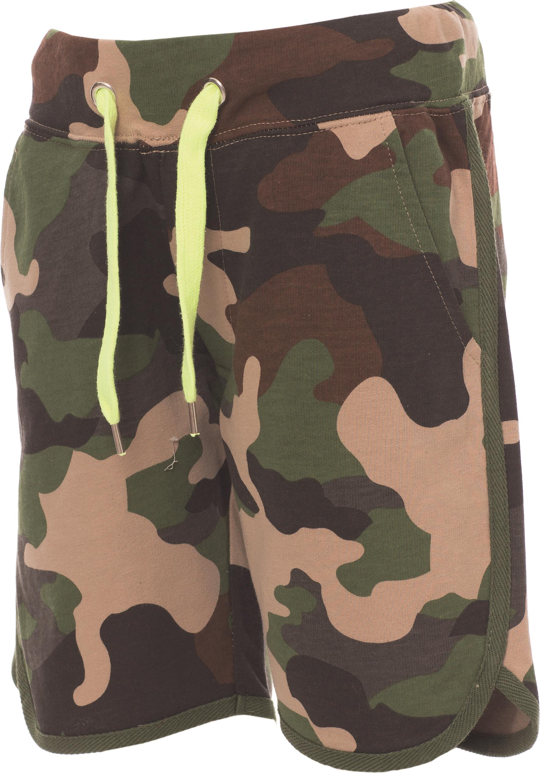 Sportbroek Kids - 0161 camouflage fluorescent yellow front 1 - 0161 Camouflage 140
