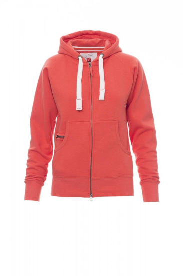 Hoodie met rits - dames - 0406 zalm hotcoral 3 - 0406 (L) Zalm