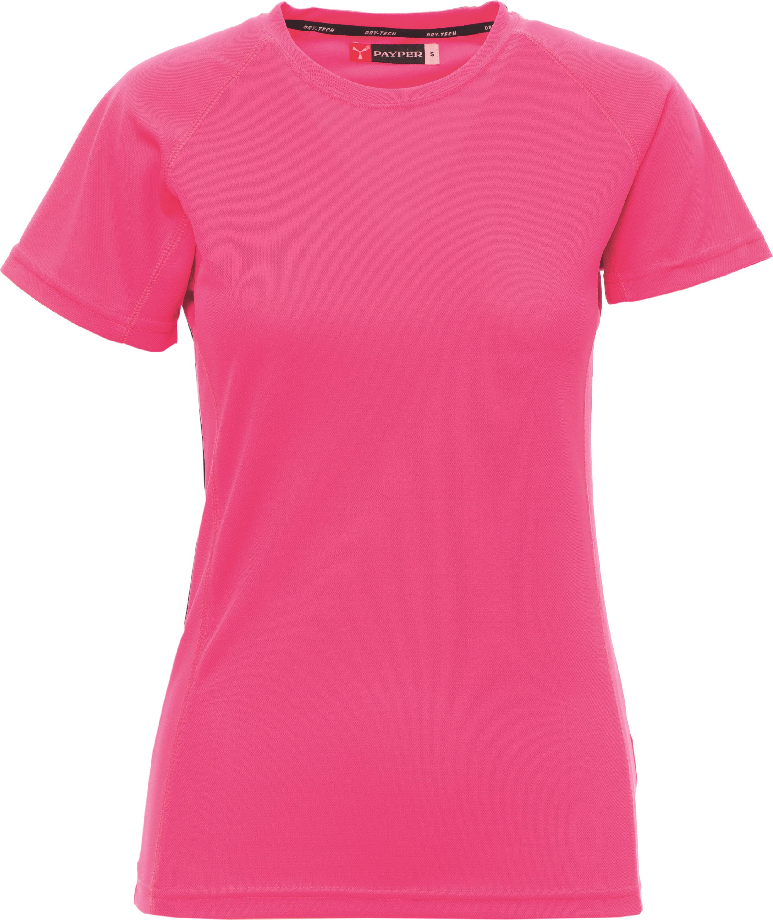 Trainingsshirt - dames - 0465 fuxia fluo front 2 - 0465 (L) Fluoriserend fuchsia